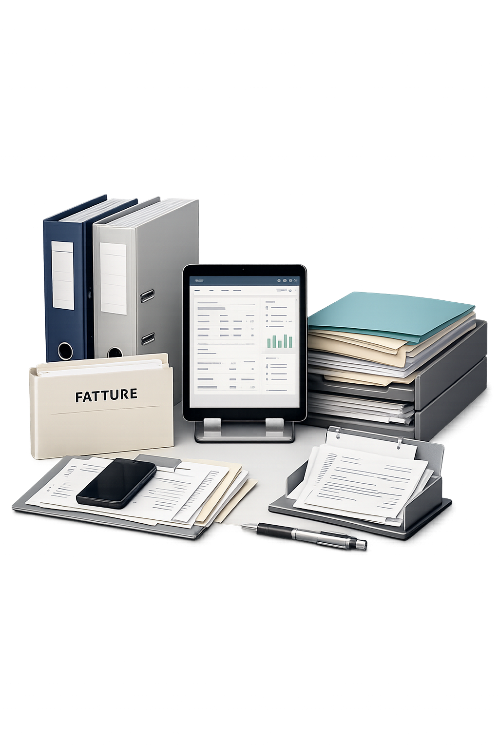 Documenti e tablet per il ciclo fatture di Digital Hub Zucchetti