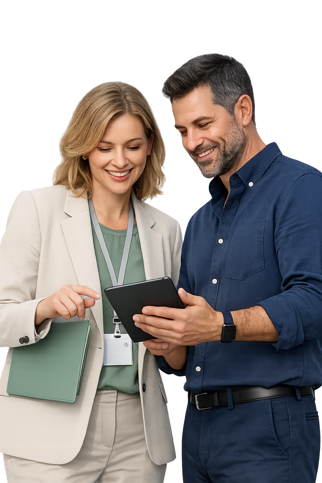 Professionisti al lavoro con tablet per i vantaggi di Fluida